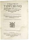 BREREWOOD, EDWARD. Enquiries touching the Diversity of Languages, and Religions, through the Chiefe Parts of the World. 1635